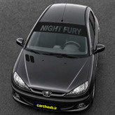برچسب ویندشیلد شیشه جلو خودرو مدل Night Fury (خشم شب)