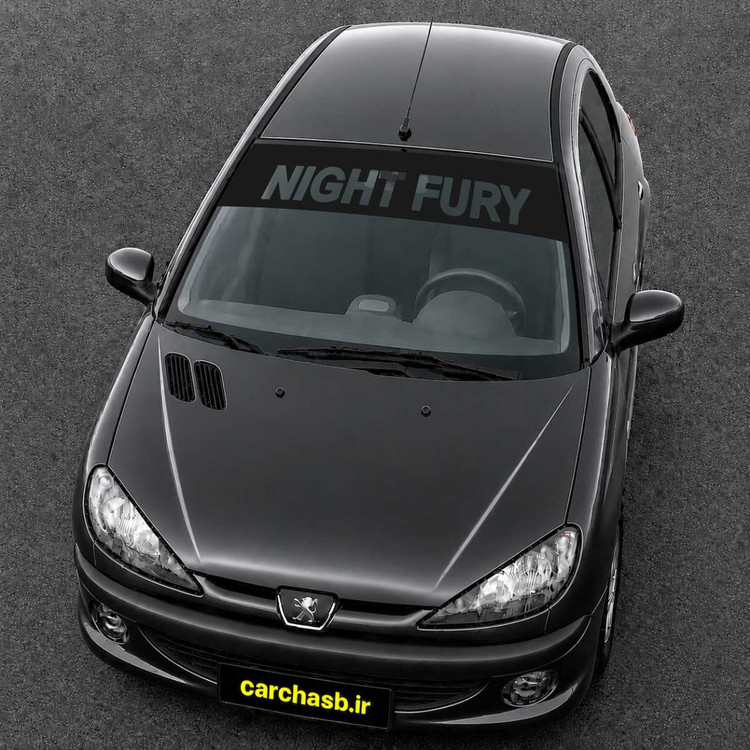 برچسب ویندشیلد شیشه جلو خودرو مدل Night Fury (خشم شب)