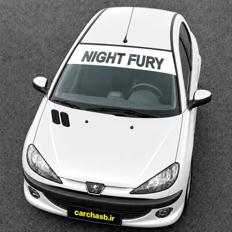 برچسب ویندشیلد شیشه جلو خودرو مدل Night Fury (خشم شب)