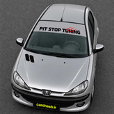 برچسب ویندشیلد شیشه جلو خودرو مدل Pit Stop Tuning