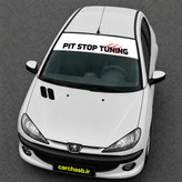 برچسب ویندشیلد شیشه جلو خودرو مدل Pit Stop Tuning