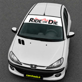 برچسب ویندشیلد شیشه جلو خودرو مدل Ride or Die