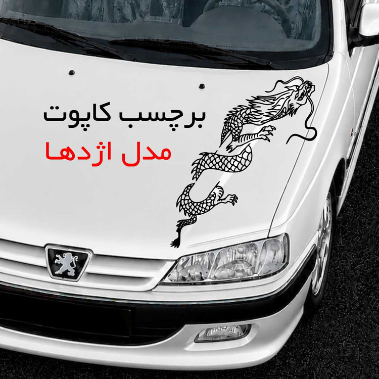 برچسب بدنه و کاپوت خودرو مدل اژدها