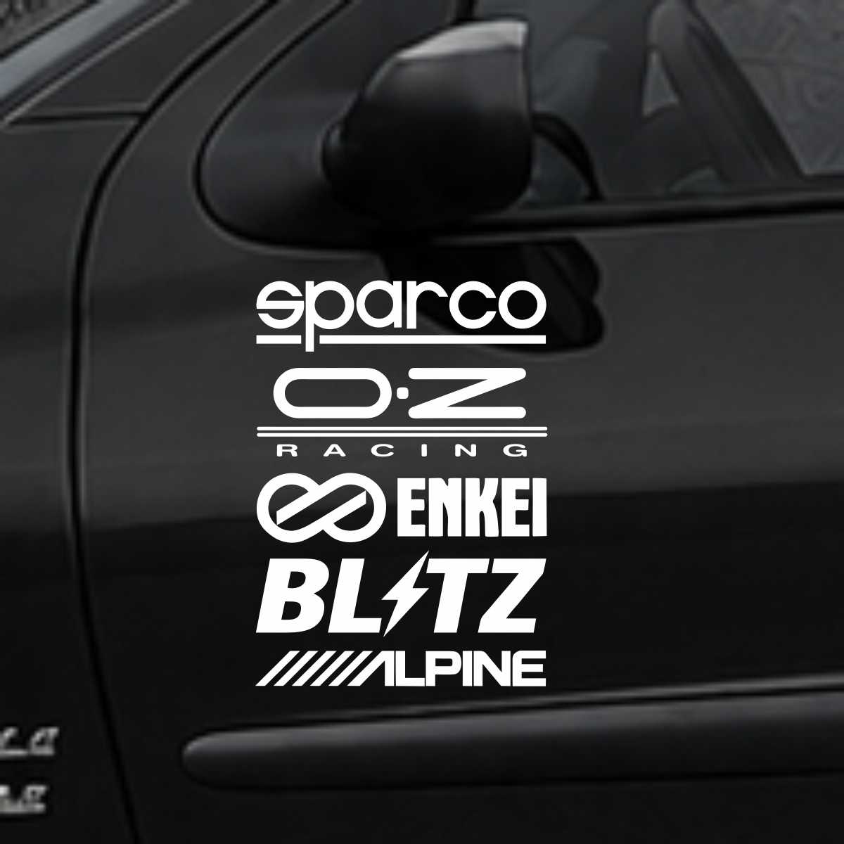 برچسب بدنه و درب خودرو زیر آینه بغل پک 5تایی sparco
